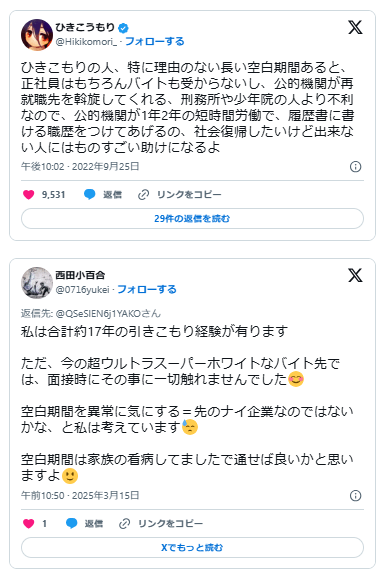 ひきこもりニート　空白期間